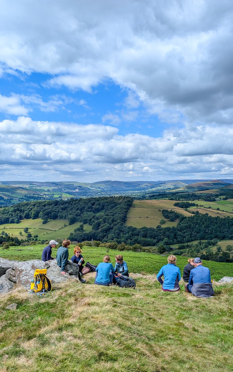 Beautiful views over the Hope Valley during our lunch break on a guided walk today 🩵