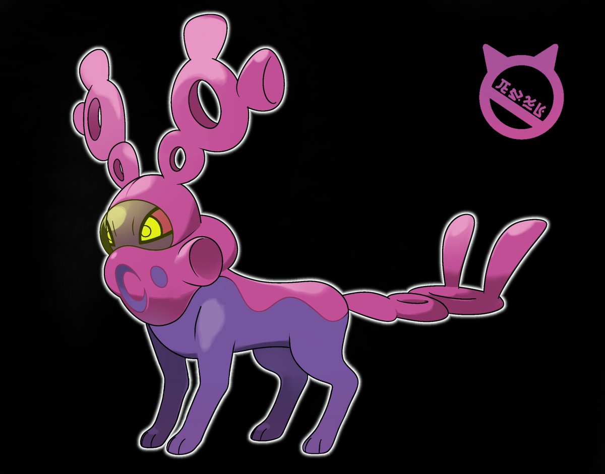 💜 Mocheon 💜 

Types: Poison
Eevee evolves into Mocheon when you feed it a mochi or whatever idk

By the way, I've created a ko-fi in case anyone is interested: ko-fi.com/sealspop730628 🫶

#Fakemon #Digitalart #PokemonLegendsZA #Pokemonfanart