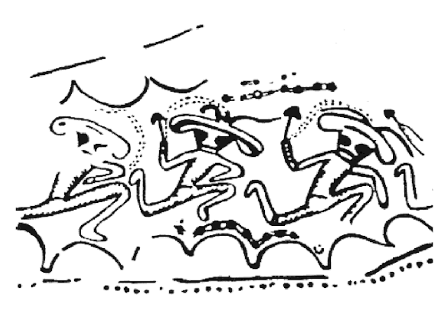 IonD's tweet photo. Fungoid Rock Art. The first shaman was a mushroom. As featured in Tassili n'Ajjer Cave (Algeria, 10000-7000BCE) https://t.co/ZzhtjzGkwZ
