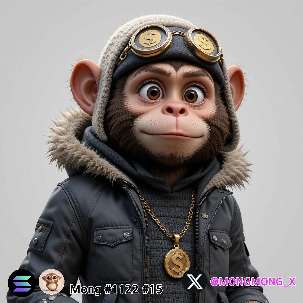 🔥 MONGMONG NFT Introduction!!! 
     linktr.ee/mongmong_ai

3️⃣ Mong #1122 #15
Mongmong ‘Mong #1122 #15’ has such a kind and gentle face — the kind that melts your heart and brings a smile to your face without even realizing it.

Wearing a casual hoodie and goggles… looks like