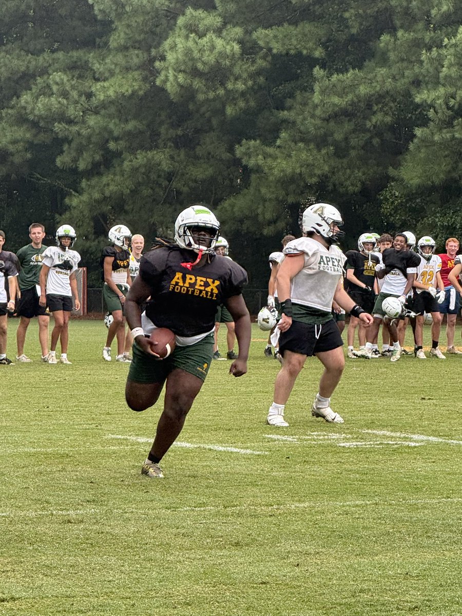 apexhsathletics's tweet photo. A lot of excitement at the first annual “Cougar Kickoff” this morning.  @apexcougarclub @CoachFronk https://t.co/imoeEVBEr0