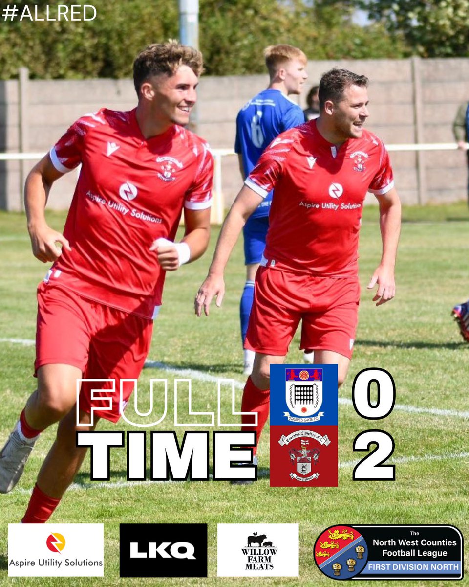thorntonfc's tweet photo. FULL TIME

🔵 @squiresgatefc 0 - 2 TCFC 🔴

An unreal team performance from the Thornton boys as they take all 3 points in the first Fylde Coast Derby of the season.

Class from everyone today 👊🏻👌🏻

Goal scorers:
@JacksonBateman3 
@LukeNoble10 

#TCFC #ALLRED 🔴 https://t.co/8DCIpCU8nt