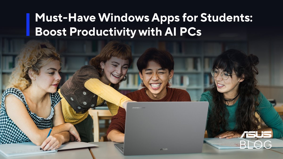 ASUS's tweet image. Preparing for the school year 2025/26? Check out our list of must-have apps you should download before the school starts! Click the link below to visit the ASUS Blog and learn more.
asus.click/25-28-sb-x_feed

#ASUSBlog
#student #appsforstudents #backtoschool #studenttips