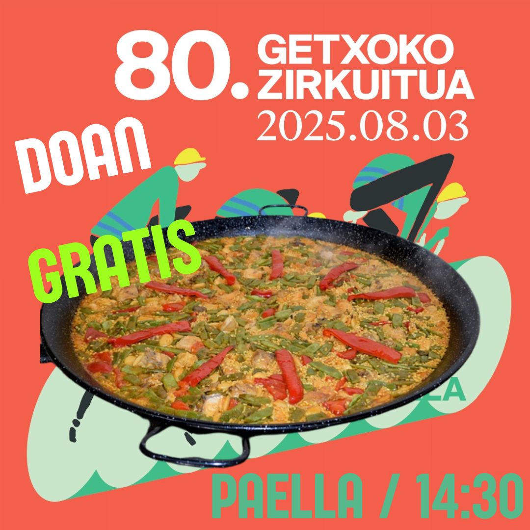 CircuitoGetxo's tweet image. Etorri txirrindulariak animatzera helmuga inguruan, eta disfrutatu paella goxo bat.

Ven a disfrutar de la carrera en la zona de meta y tómate un buen plato de paella.

#80GZ #80CircuitoGetxo