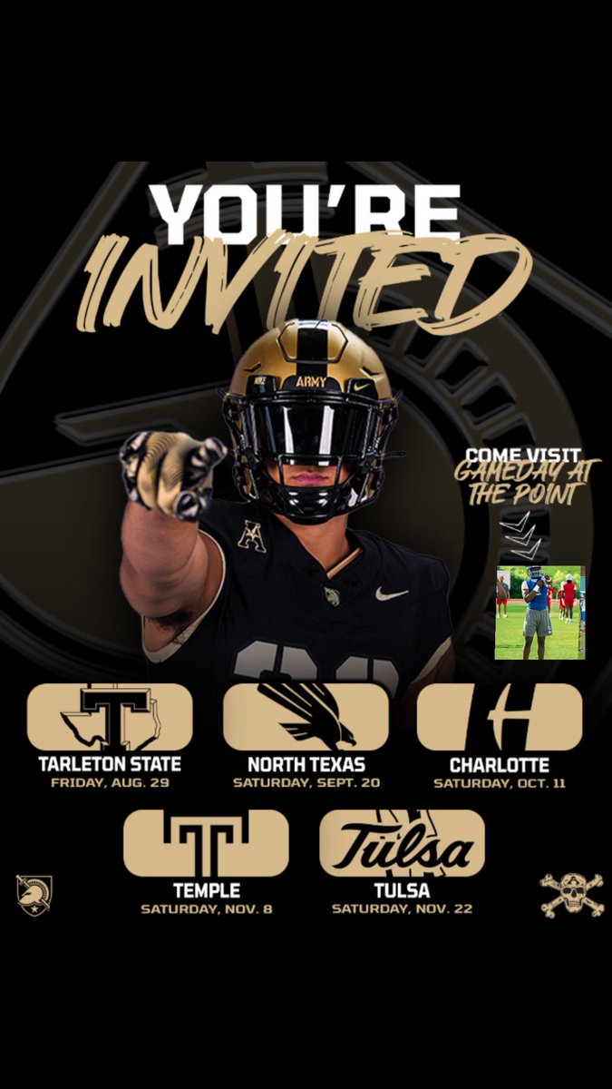 Austin “A4” Jones QB⭐️ (@austin4jones) on Twitter photo Beyond Blessed to get invited for an unofficial game day visit to ARMY Football.
<a href="/RecruitRedBank/">Red Bank HS Football Recruiting</a> <a href="/Redbank_fb/">Red Bank HS Football</a> <a href="/coachdavis423/">Coach Davis</a> <a href="/beyond_grind/">Kaylen Stewart Sr.</a> Beyond Blessed to get invited for an unofficial game day visit to ARMY Football.
<a href="/RecruitRedBank/">Red Bank HS Football Recruiting</a> <a href="/Redbank_fb/">Red Bank HS Football</a> <a href="/coachdavis423/">Coach Davis</a> <a href="/beyond_grind/">Kaylen Stewart Sr.</a>