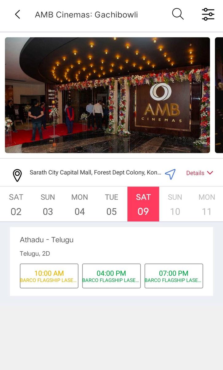 AMB Cinemas Bookings Opened For #Athadu4k📌Our 2nd Fort 🔥

Book your tickets now on BookMyShow 🎟🔥

<a href="/urstrulyMahesh/">Mahesh Babu</a> #Athadu4K  #Athadu4KBookings  #MaheshBabu𓃵 
#SSMBGoldenYearCelebrations