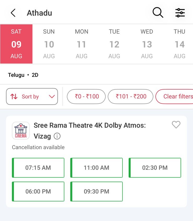 Sree Rama Vizag Bookings Opened For #Athadu4k📌

Book your tickets now on BookMyShow 🎟🔥

<a href="/urstrulyMahesh/">Mahesh Babu</a> #Athadu4K  #Athadu4KBookings  #MaheshBabu
#SSMBGoldenYearCelebrations