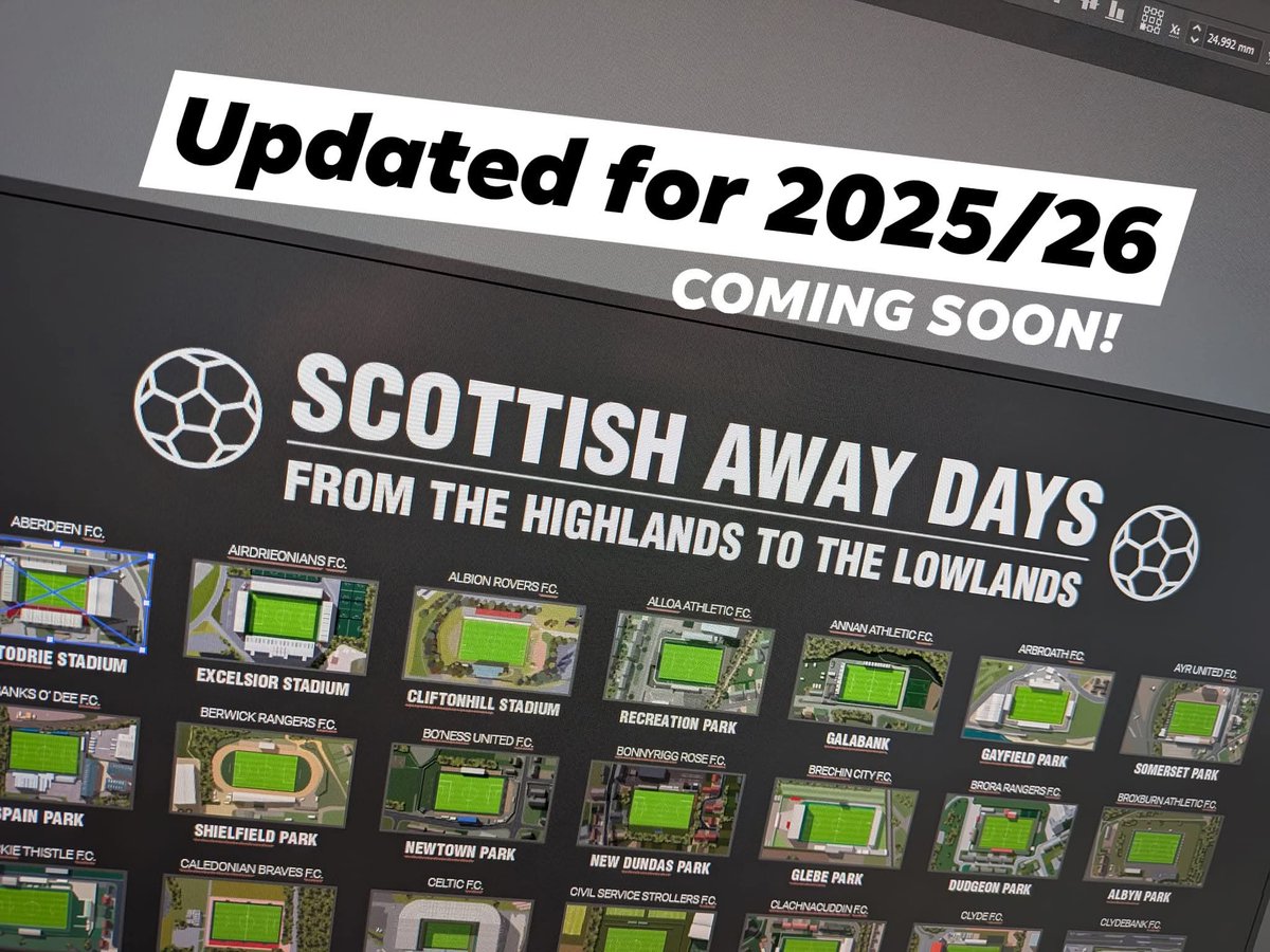 Rebooting the socials this weekend! Been hard at work on a Scottish Scratch Poster update for the 25/26 season! Improved materials, updated graphics and new teams! Ready for launch before the end of the month! Stay Tuned! 👊⚽🏴󠁧󠁢󠁳󠁣󠁴󠁿