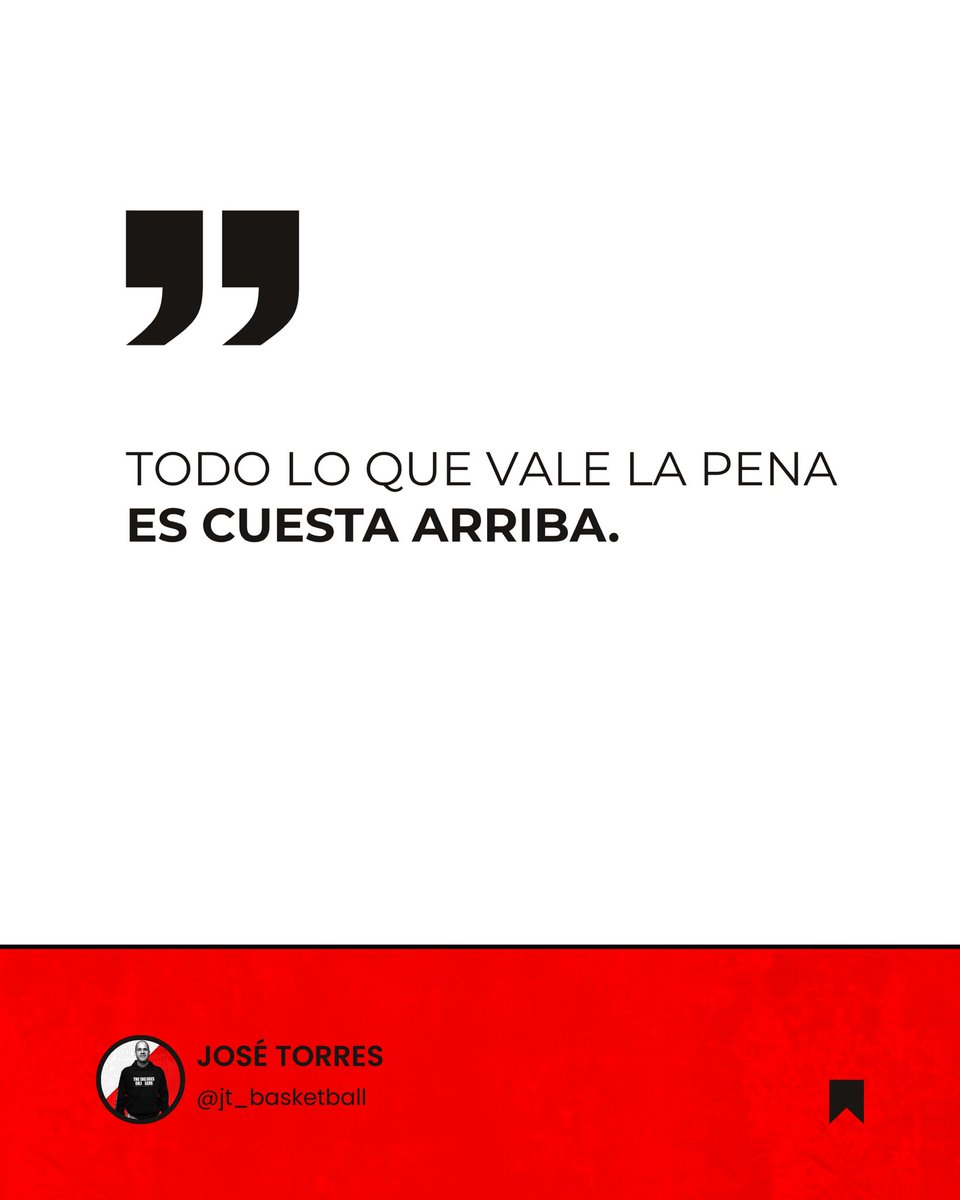 JT_Basketball's tweet photo. Nada GRANDE se alcanza en terreno plano. Cada paso cuesta arriba fortalece nuestro carácter, disciplina y determinación. ¿Se está poniendo difícil? ¡Estás cerca! AGUANTA Y CONTINÚA. #IAMTEAMJTB https://t.co/0qTpTOgo0X