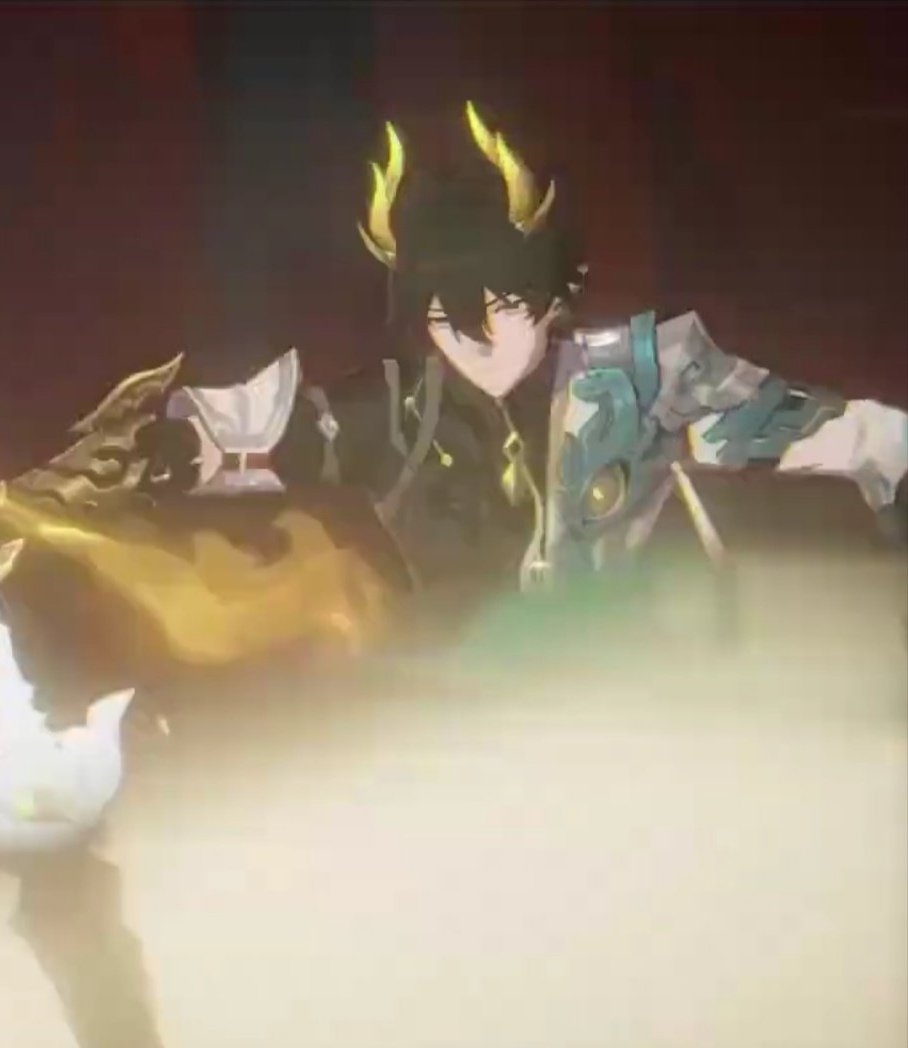 THE HORNS AND THE TAIL!!!

AND WAIT- HE DOES HAVE A PONYTAIL??? 😭😭💖💖