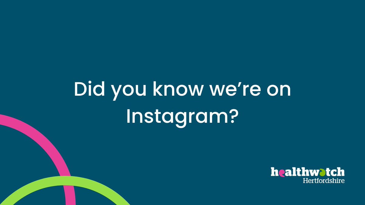 📣 We’re here to make your voice heard in health and social care — and we’re on social media!
As Hertfordshire's independent health and care champion, we work to make sure your experiences shape the services you use — from GPs and dentists to care homes and pharmacies.

💬 Got