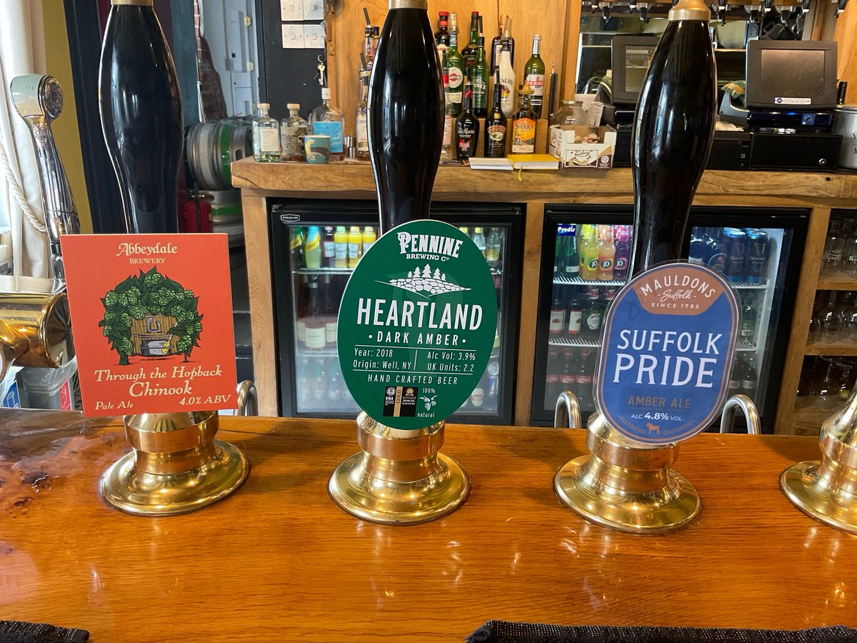 Current Saturday beer choices <a href="/mauldonsbrewery/">Mauldons Brewery</a>  <a href="/PennineBrewing/">Pennine Brewing Co</a> <a href="/AbbeydaleBeers/">Abbeydale Brewery</a>
