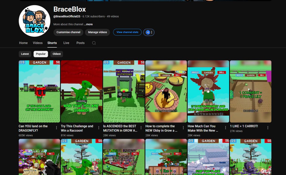 BRACE2025's tweet photo. If any New and up and coming #ROBLOX developers need advertisement and content made on their game then look no further!
The channel is only a month old but already has a fast growing viewership and fanbase. 
For a fair price we will make content on your game and shout you out. https://t.co/IiDgu2Buov
