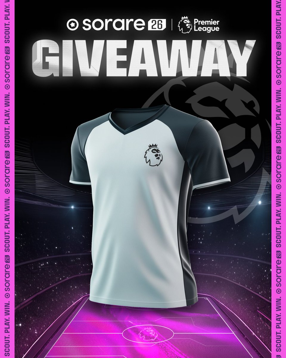 👕 MYSTERY PREMIER LEAGUE JERSEY GIVEAWAY 🎁

🎉 To celebrate the Premier League launch, we're offering you the chance to win a MYSTERY PREMIER LEAGUE JERSEY

1️⃣ Follow <a href="/Sorare/">Sorare</a>
2️⃣ RT &amp; ❤️ this post
3️⃣ Tag a friend ! 🫂

Winner announced on Monday ! ⏳

#Sorare26 #PremierLeague