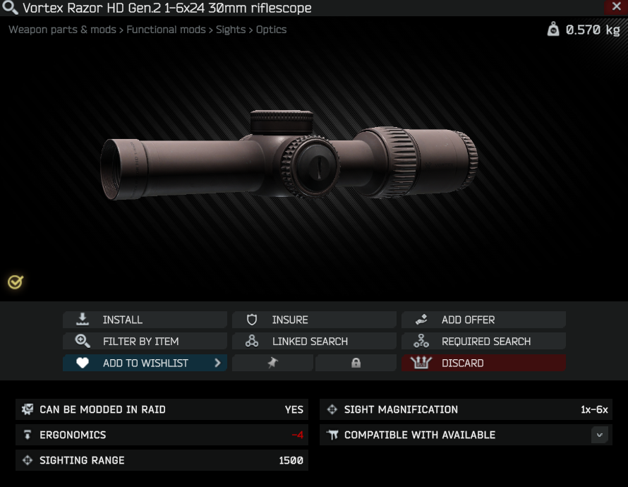 What's everyone's favourite, top tier, best scope in Tarkov? I'm a hottie for the Razor. It's clean and always feels good on any AR.