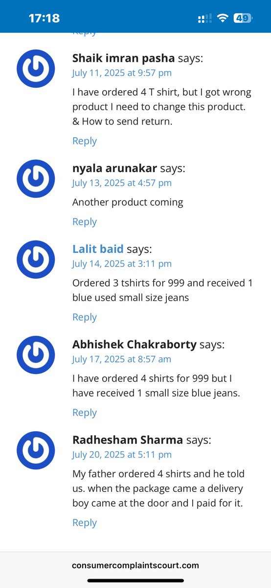 sakthivel_praba's tweet photo. @flipkartsupport #ekartlogistics 

Recently ordered a pair of cargo pants from random website and it got shipped using ekart got scammed, i paid COD and can you please refund the amount if possible, i found that more people are getting scammed

Added some complaints in Website https://t.co/CHNihZ3pyu
