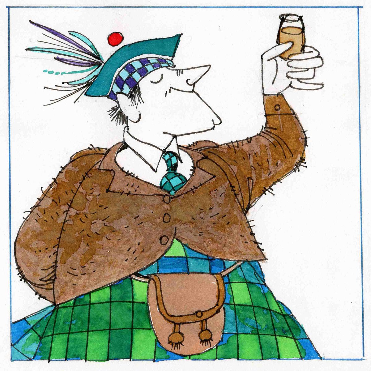 HERE’S TAE US: ‘A toast or expression of self-congratulation, often used ironically’ (dsl.ac.uk/our-publicatio…).
 
This popular toast is recorded in full in the Dictionaries of the #Scots Language (DSL) as here’s tae us; wha’s like us? Damn few and they’re aw deid.
