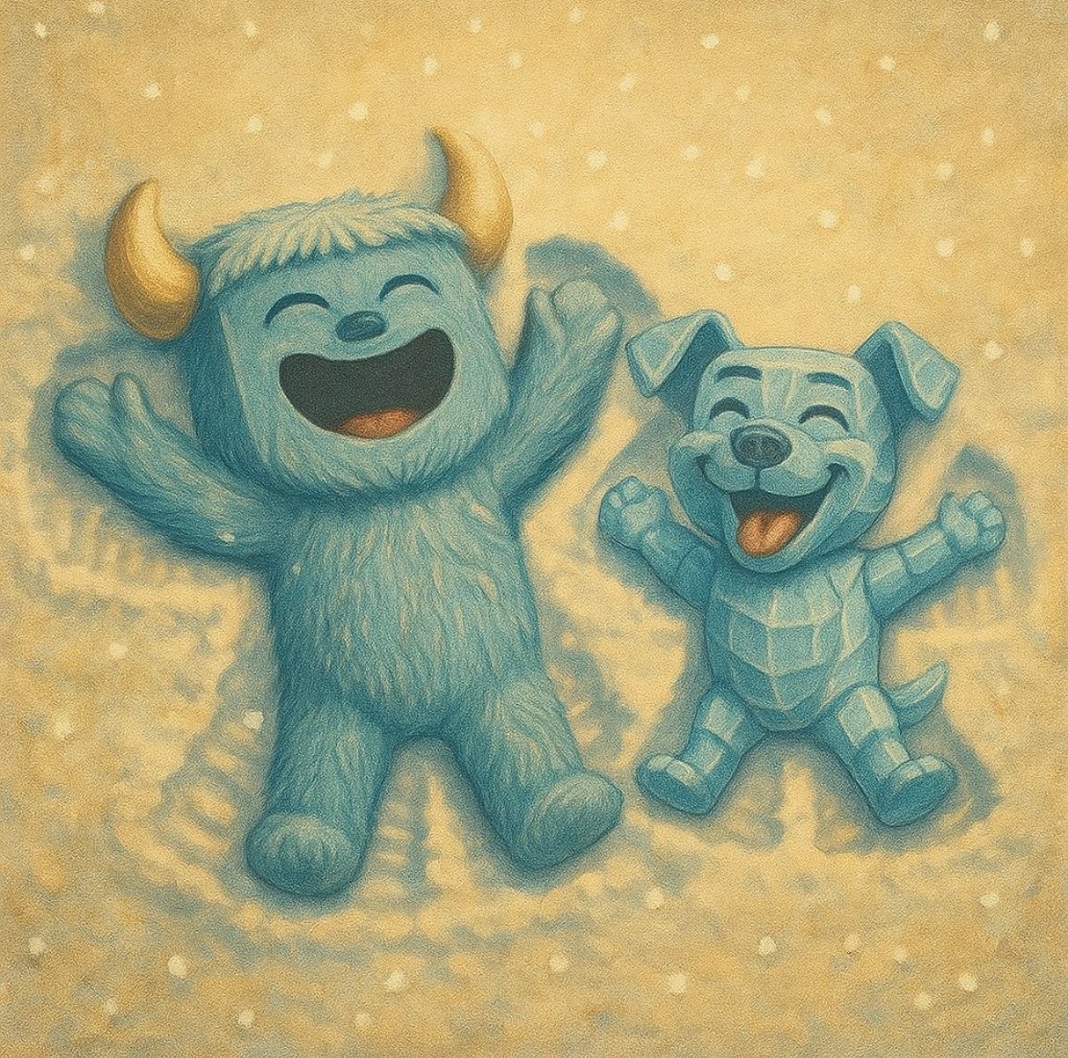 $Billy &amp; $Frost vibin hard makin snow angels 
Pure serotonin. Community made magic. This one hits different fr.