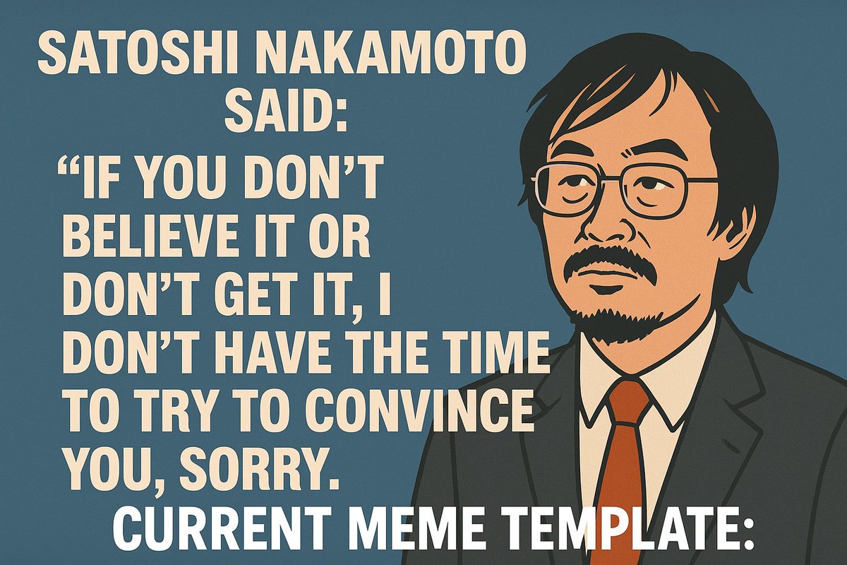 🎬  Vintage Bitcoin Warning!   
🟠 Zitat 
👉 Satoshi Nakamoto has said:

“If you don’t believe it or don’t get it, I don’t have the time to try to convince you, sorry.”
– Satoshi Nakamoto
#satoshi #Bitcoin
