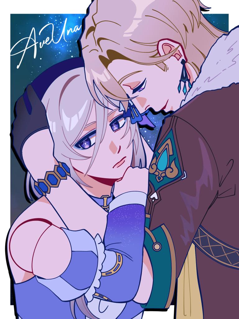 ♠️: "It's rare that you go to me, what happen?"
🌒: "Someone asked me to apologize."
♠️: "I think you coming to me is already an apology in itself. And hey, I can actually pat you now."
🌒: *Groans* "Shut the fuck up, will you?"
♠️: "Heh, never."

#AveUna
Art by @.nasicxrry