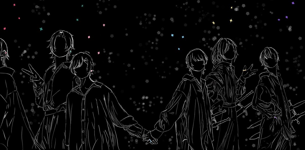 surume__o_o__'s tweet image. 騎士A-Knight A-5周年おめでとうございます
それぞれの道で夢が叶いますように

イラスト（妹）
#KnightA_Memory