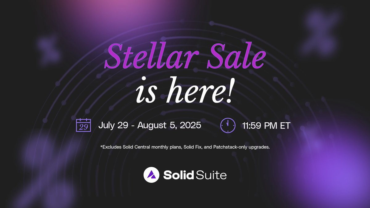 Get it all with Solid Suite! Security, backups, and site management in one powerful bundle. Save 30% this week. 🔗 solidwp.com/stellar-sale 
#SolidSuite #WordPressTools #AllInOne #StellarSale
