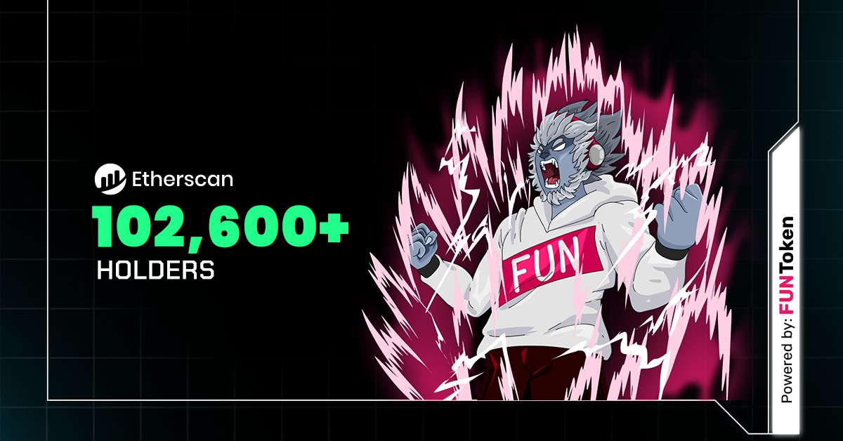 FUNtoken_io's tweet photo. 🔥 102,600+ holders and counting! 🔥

$FUN is exploding with unstoppable energy⚡

Join the fastest-growing army in Web3 👉 https://t.co/XyQr6UDSvf

#FUNToken https://t.co/83bgaJVWVO