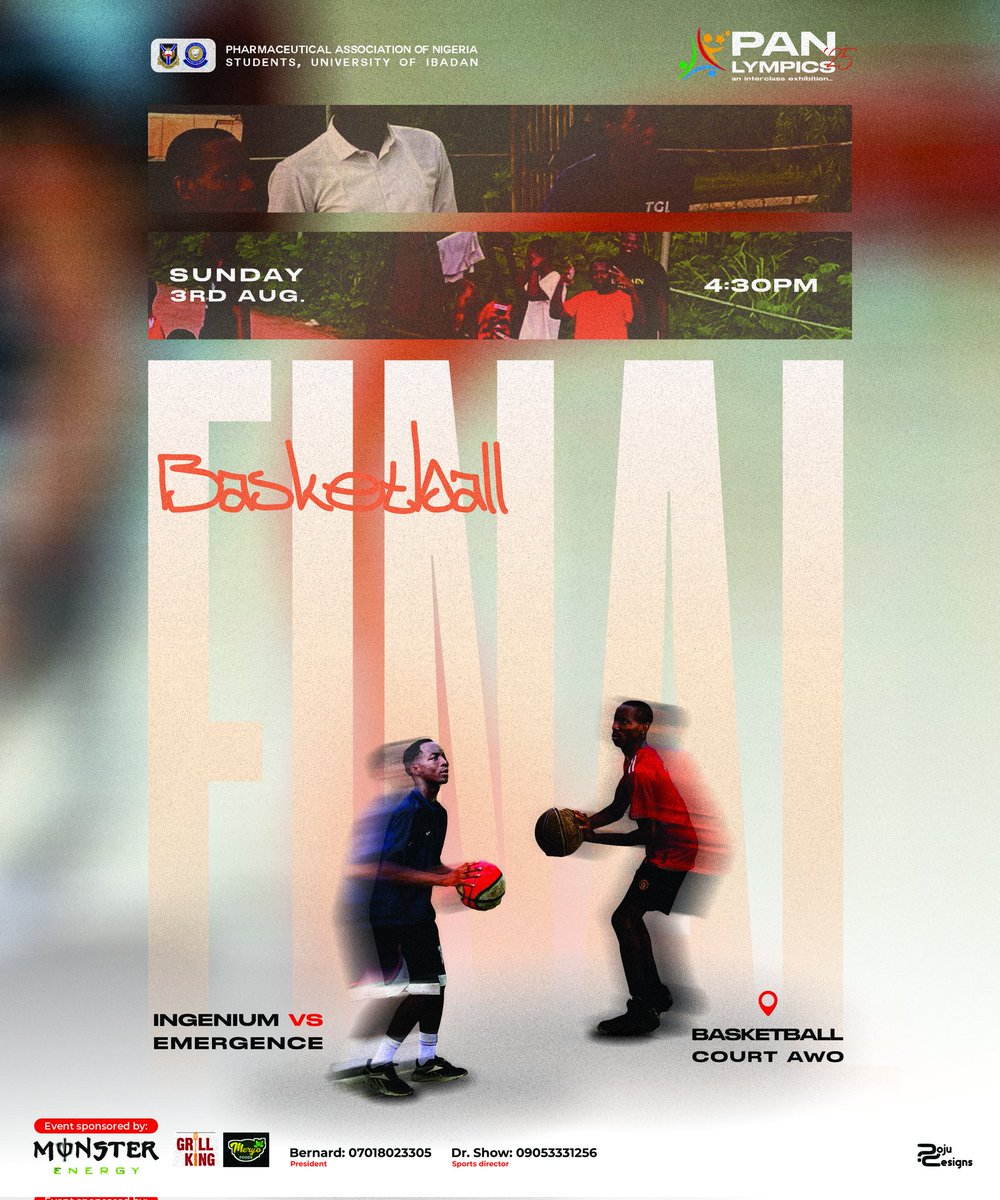Turned a blurry action shot into a fire basketball poster 🔥 for the PANlympics final! 
It is going down tomorrow, and I’ve got 5k riding on Ingenium 🤑—I’ll be over the moon if we win! Let’s goooooo! 🏀💪

 #Basketball #Design #PANlympics #Ingenium #posterdesign