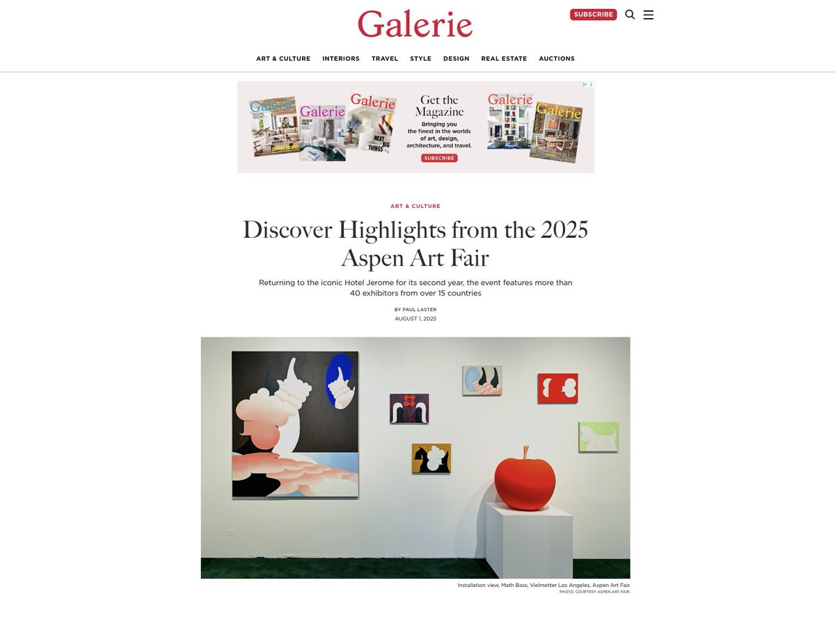 Discover Highlights from the 2025 Aspen Art Fair
galeriemagazine.com/aspen-art-fair…