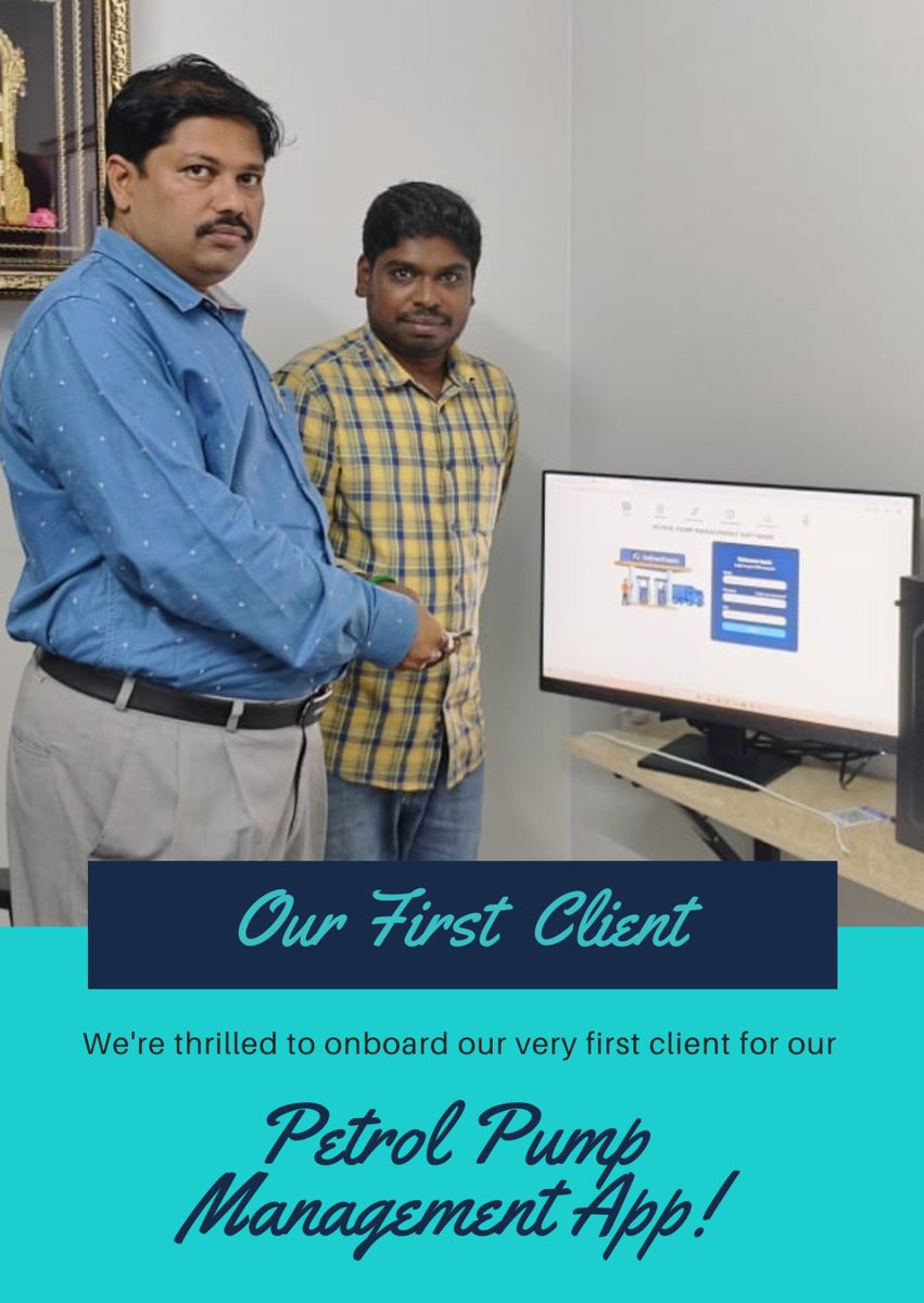 ksofttech's tweet image. First client onboarded! 🚀 Fueling a new era of smart, digital, and efficient petrol pump operations. Here’s to a future where tech powers every drop! 💡⛽
#PetrolPumpManagement #FuelBusinessTech #SmartFuelSolutions #KSoftTechnologies