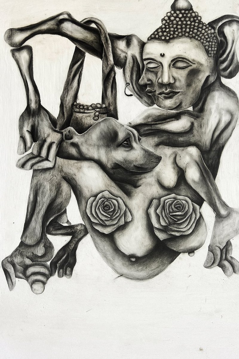 ชื่อผลงาน กายมาร
เทคนิด วาดเส้น

⸻

ชื่อผลงาน (Title): Body of Māra

เทคนิค (Technique): Line Drawing