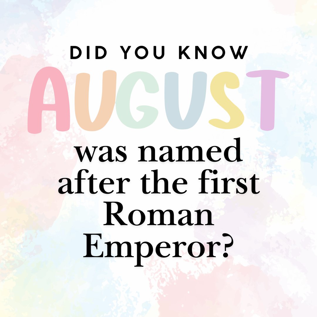August is named after the first Roman Emperor, Augustus Caeser! His name was Octavian but when he became Emperor, he changed his name to Augustus Caeser! Its like how July is named after Julius Caesar!

#august #augusts #steameducentres