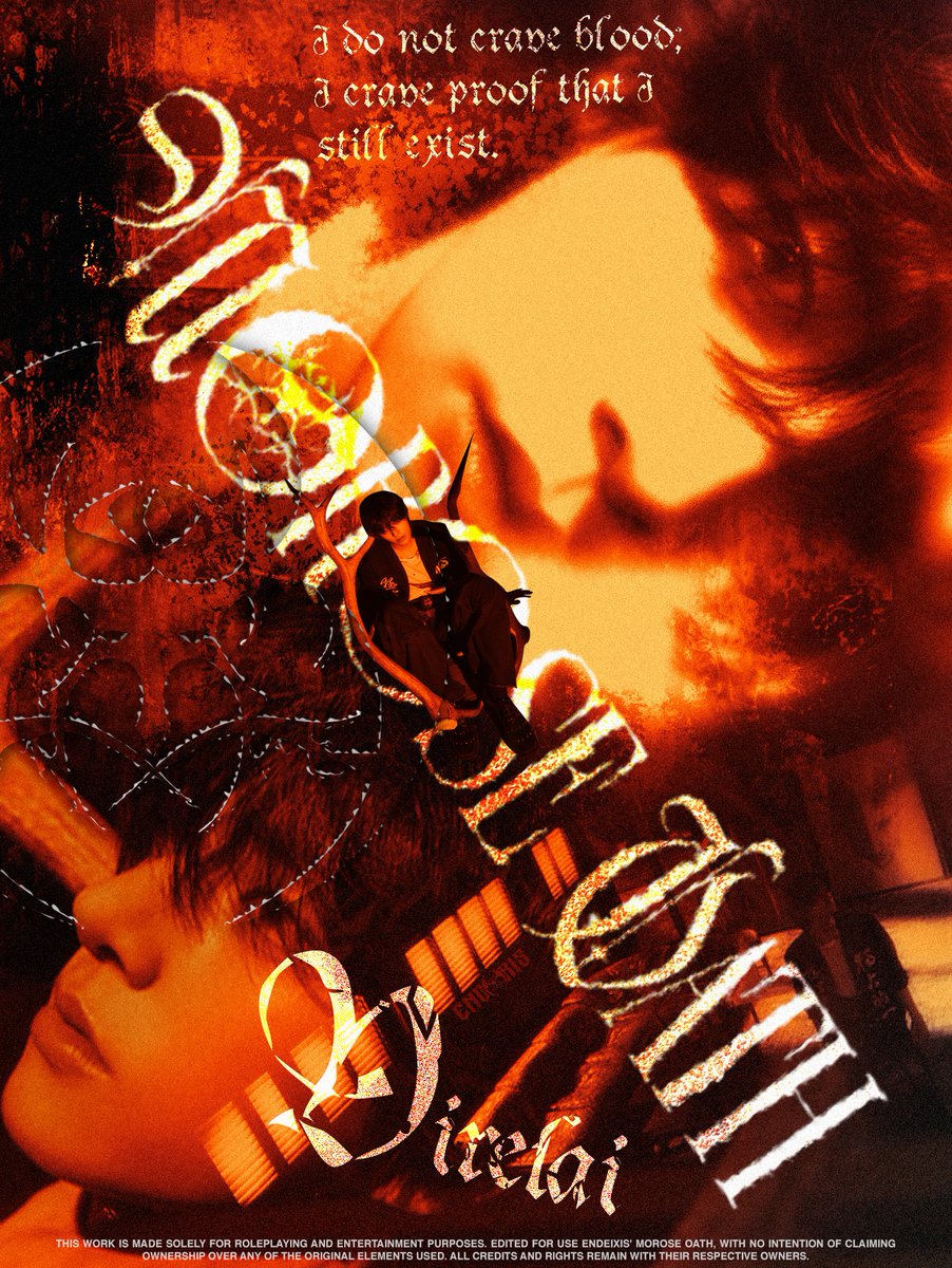 7NDEIXIS's tweet image. ㅤㅤ

🦇 #𝐕𝐈𝐑𝐄𝐋𝐀𝐈 ♱ 

⋫ THE MOROSE OATH ፧ — 𝘍𝘳𝘪𝘨𝘩𝘵𝘦𝘯𝘦𝘥 𝘣𝘺 𝘵𝘩𝘦 𝘣𝘪𝘵𝘦. . .   𝒘𝒊𝒕𝒏𝒆𝒔𝒔. . .   𝟎𝟖  ⸝  𝟏𝟔 

 #TheMorosObeisance
 #TheForgottenExegesis
 #MoonboundCurse                    

ㅤㅤ