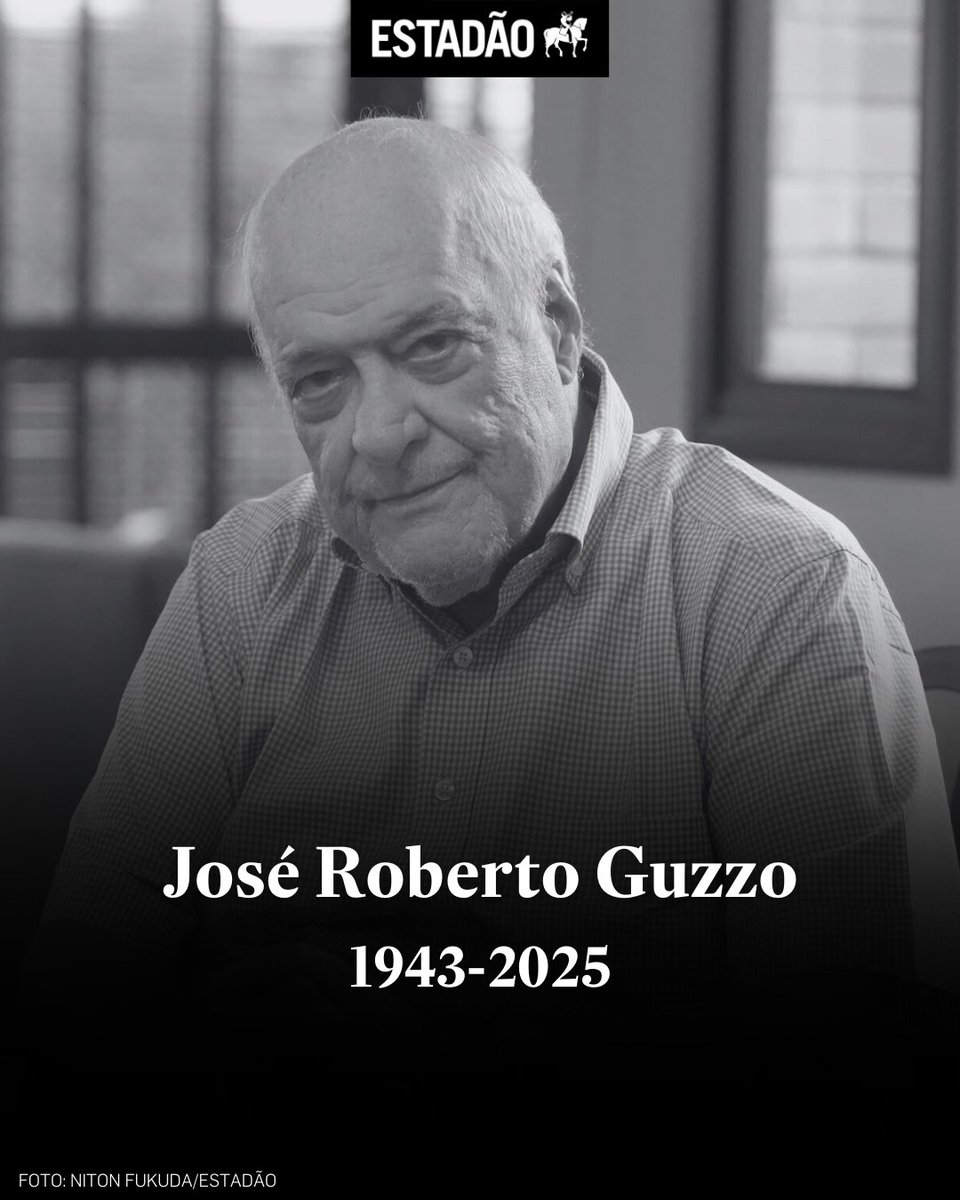 LUTO NO JORNALISMO | O jornalista e colunista do Estadão José Roberto Guzzo morreu na manhã deste sábado, 2, aos 82 anos. Guzzo foi vítima de um infarto. A informação é da revista Oeste, da qual ele foi um dos fundadores.

Saiba mais no link: bit.ly/46yXx8J