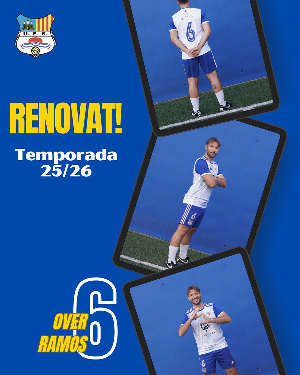 🫡 RENOVACIÓ | OVER RAMOS
Over, capità i home de club, seguirà liderant al mig del camp de la UE Sitges! 🔵⚪

Sitgetà, compromès i amb qualitat.
Referent dins i fora del camp!

#somsitges