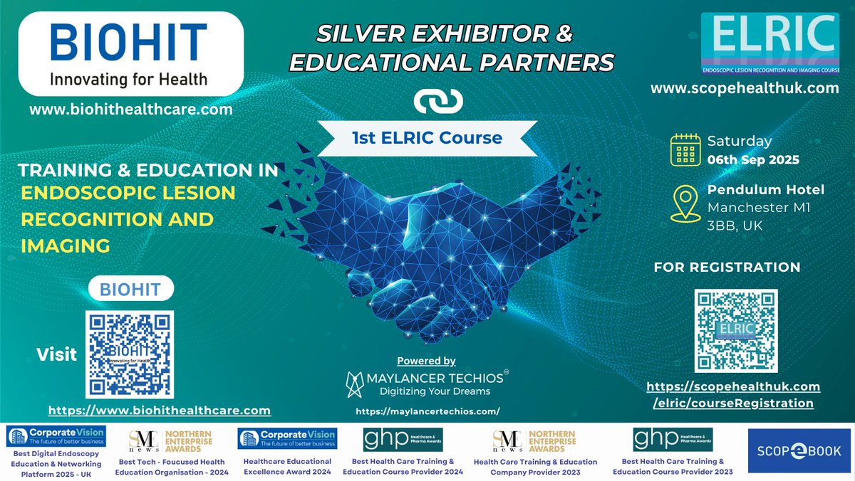 SCOPE COURSES @SCOPEHEALTHUK (@scopehealthuk) on Twitter photo 🤝 ELRIC 2025 Welcomes BIOHIT <a href="/biohithealthuk/">BIOHIT HealthCare Ltd</a> as Silver Exhibitor & Educational Partner!
We are proud to announce BIOHIT Healthcare as our Silver Exhibitor and Educational Partner.
🔗 Learn more about BIOHIT:
🌐 biohithealthcare.com
📍 Event Venue:
Pendulum Hotel, Manchester 🤝 ELRIC 2025 Welcomes BIOHIT <a href="/biohithealthuk/">BIOHIT HealthCare Ltd</a> as Silver Exhibitor & Educational Partner!
We are proud to announce BIOHIT Healthcare as our Silver Exhibitor and Educational Partner.
🔗 Learn more about BIOHIT:
🌐 biohithealthcare.com
📍 Event Venue:
Pendulum Hotel, Manchester