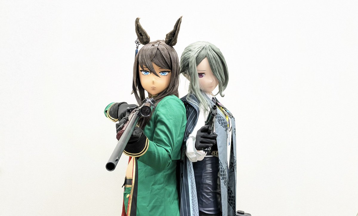 『異国の狙撃手、か
　　面白い…共同戦線と行こう』

以前よりの交流のあったお二方のご協力あってこその一枚です

#みけこん2025なつ 
🐎:<a href="/ryuyu1031/">リュウユウ</a> 
📸:<a href="/TETYUANI_Kig/">☄️🌸鉄アニ🌸☄️</a>