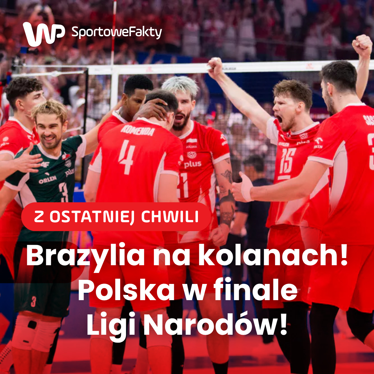 TAAAAK ‼🥳🥳 TO SIĘ NAPRAWDĘ STAŁO 😍😍😍🤩🤩 Polacy zagrają z Włochami w finale Ligi Narodów 🤩🤩🤩 Co to był za kapitalny mecz 🥰🥰🥰 Panowie - jesteście WIELCY 🫡🫡🫡
🇵🇱🆚🇧🇷 3⃣:0⃣ (28:26, 25:19, 25:21)