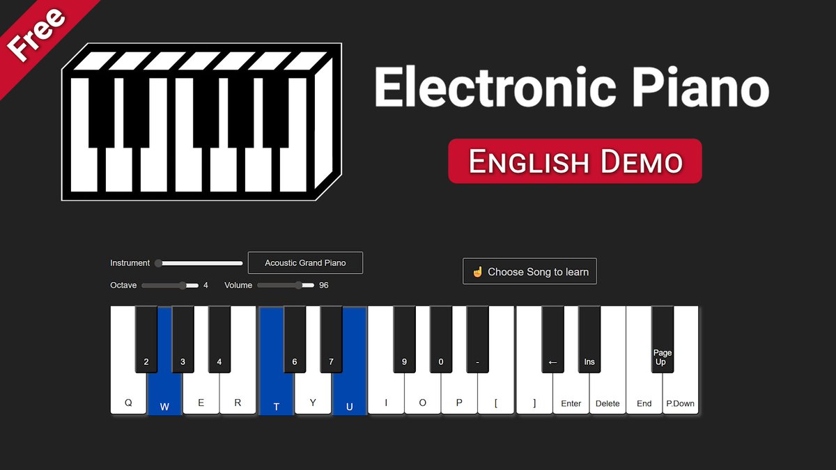 MauricioPinguim's tweet photo. Electronic Piano – No install, just play: Fun virtual piano with built-in song learning mode
https://t.co/3TtQ07OVGz via @ProductHunt https://t.co/8t2i6ZaWZY