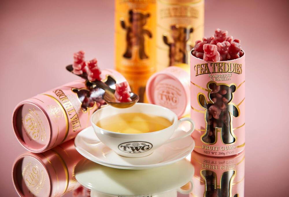 TWG Tea「テディベア型」フルーツグミ、お湯に溶かすと紅茶に変化