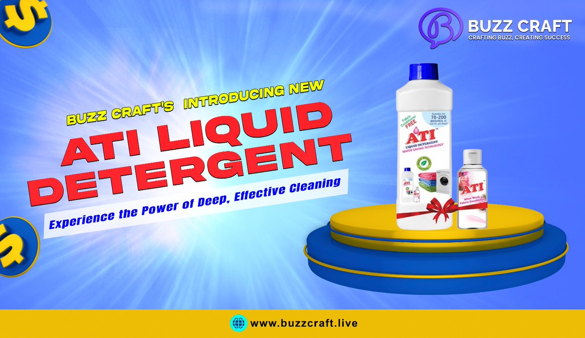 buzzcraft02's tweet photo. Experience the power of deep, effective cleaning 💧 Tough on stains, gentle on fabrics. 👕

Website: https://t.co/dPwtu7xvF2

#buzzcraft #CleanMoreWasteLess #WaterSavingTech #EcoFriendlyCleaning #SmartCleaning #SustainableClean #AtiDetergent  #EcoDetergent #InnovationInCleaning https://t.co/ZMLEp8kaRe