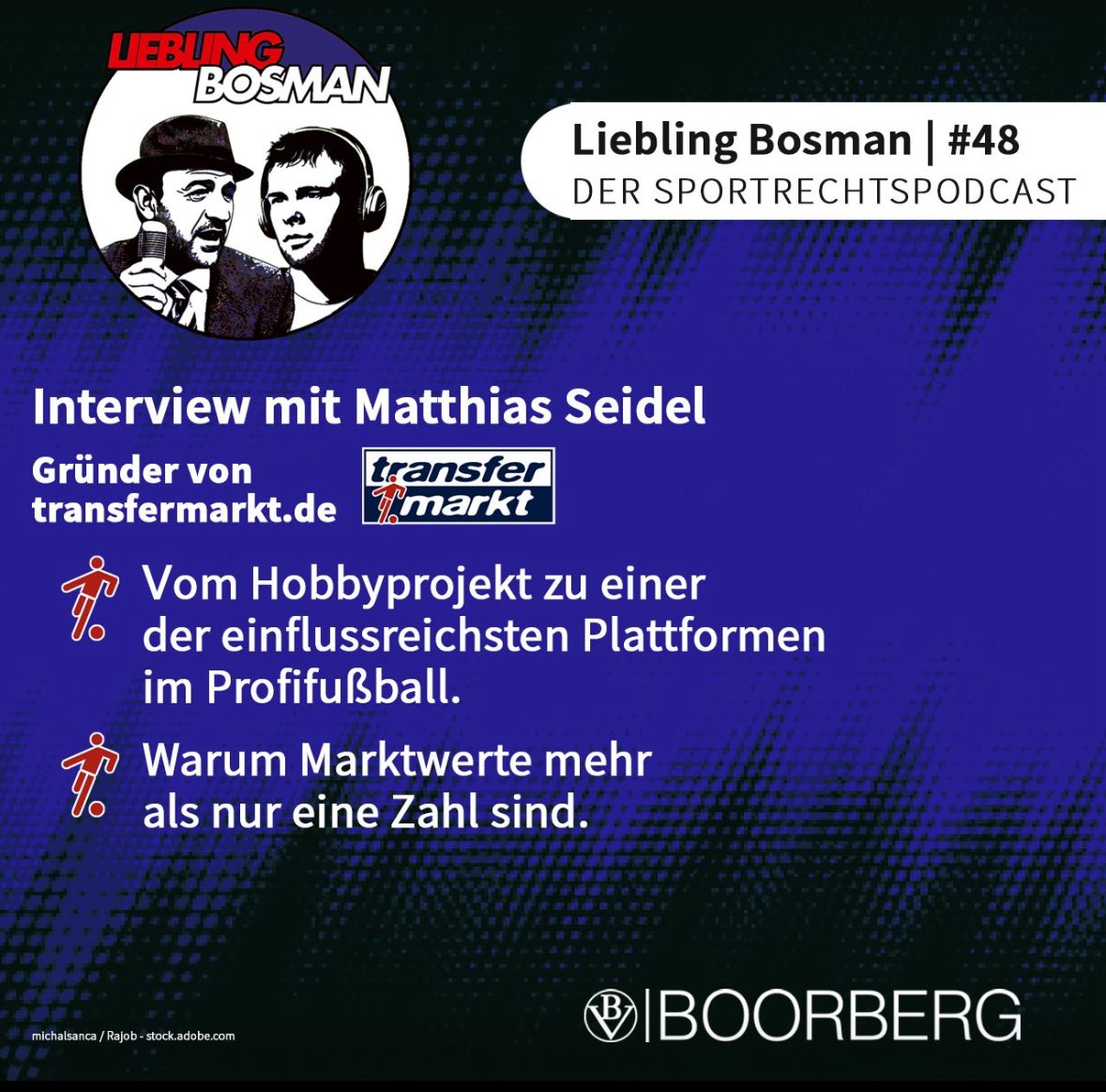 "Die Würde des Menschen ist unantastbar" ... und wir sind mit einer neuen Folge live.  

🚨Interview mit Matthias Seidel, dem Gründer von <a href="/Transfermarkt/">Transfermarkt</a>.

#LieblingBosman Folge 48