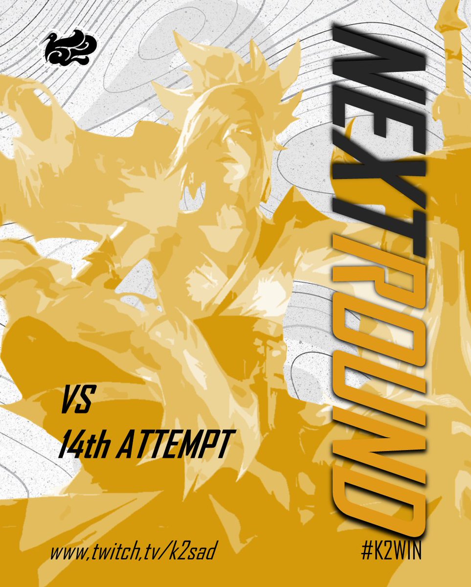 K2esportsEU's tweet photo. Prochain match contre 14th Attempt !
Venez nous follow sur la chaîne de @K2ssad
#K2WIN https://t.co/z59kaHYjk3