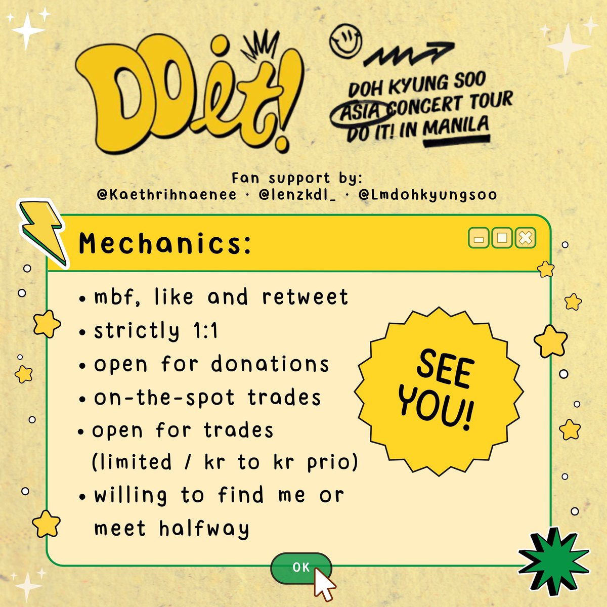 &lt; 🄳🄾 🄸🅃! &gt; 𝓲𝓷 𝓜𝓪𝓷𝓲𝓵𝓪

  𓍯 fan support by: <a href="/kaethrihnaenee/">Cath G. 🌻 || DO IT! x BLISS Collection Ongoing ~</a> <a href="/LMdohkyungsoo/">lmd | PCD ng malala kay Kim Jong In 😭😭</a> <a href="/lenzkdl_/">Len</a> [1/6]

𝚉𝚣𝚒𝚛𝚊𝚗𝚐-𝚎 𝚡 𝙽𝚒𝚗𝚒 𝙱𝚎𝚊𝚛 𝙺𝚎𝚢𝚛𝚒𝚗𝚐𝚜 ♡ ̆̈
 ˚ see pubmat for details

#DOITinMNL #DoItManila #Do_It_In_Manila #DOit2025 #DOHKYUNGSOO #도경수 

Donation form: