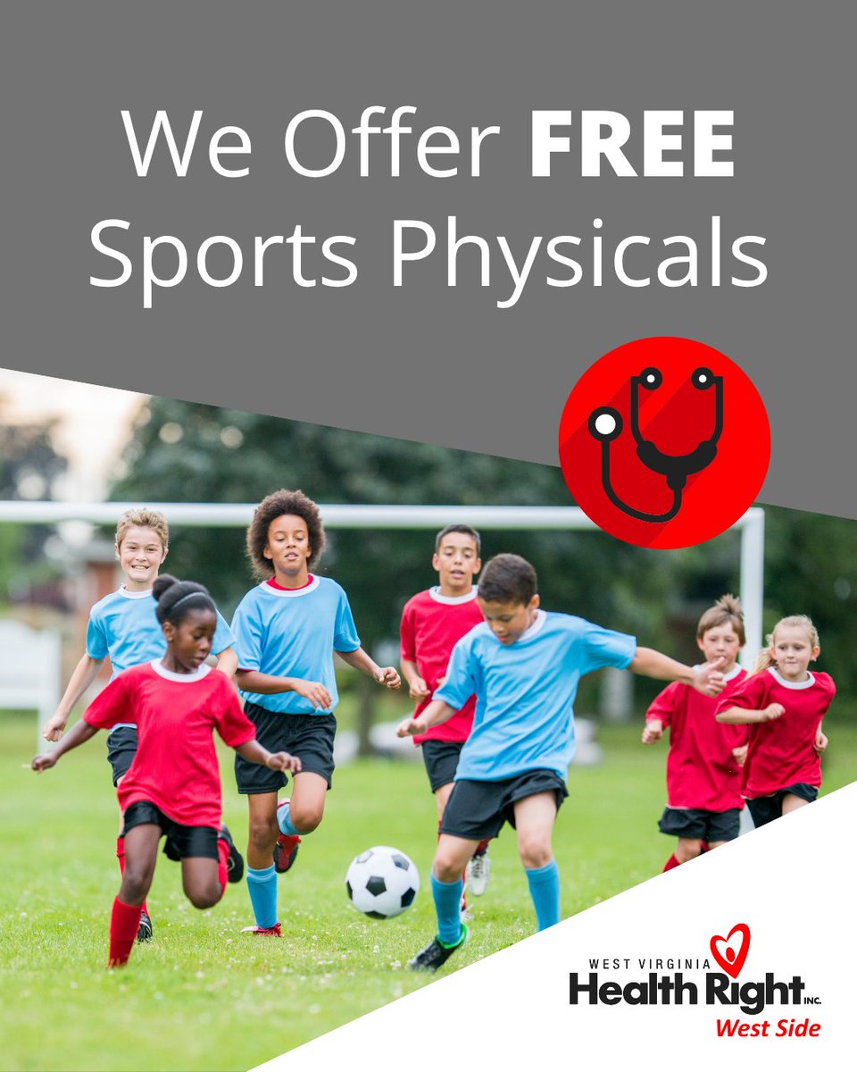 Do you or your child need a sports physical? ⚽️

WV Health Right offers them for free at our West Side Clinic! Stop by during clinic hours and get ready for the season.
bit.ly/4onBNDl