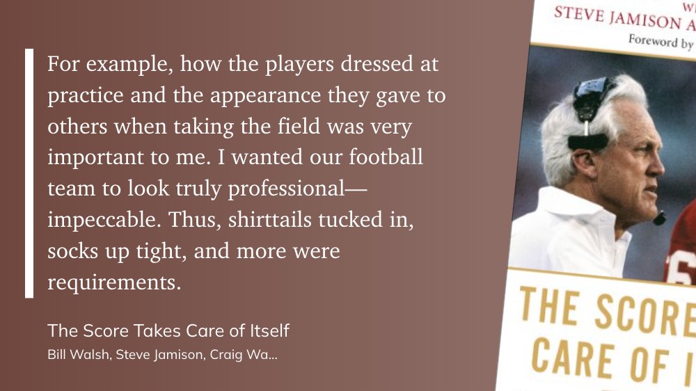 JStoneVB's tweet image. "For example, how the players dressed at practice and the appearance they gave to others when taking the field was very important to me. I wanted our football team to look truly professional—impeccable. Thus, shirttails tucked in, socks up tight, and more were ..."