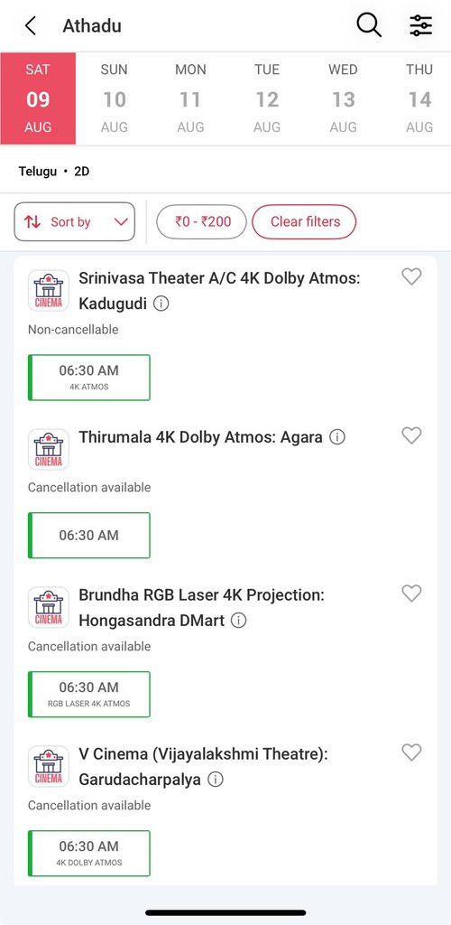 #MaheshBabu Fans in Bengaluru – Are You Ready for the Madness? 😍

Early Morning Shows Bookings for #Athadu Re-Release Are Now LIVE! 🎟️

BOOK NOW 👉🏻in.bookmyshow.com/movies/bengalu…

August 9th is YOURS🔥

#Athadu4K #SSMBGoldenYearCelebrations