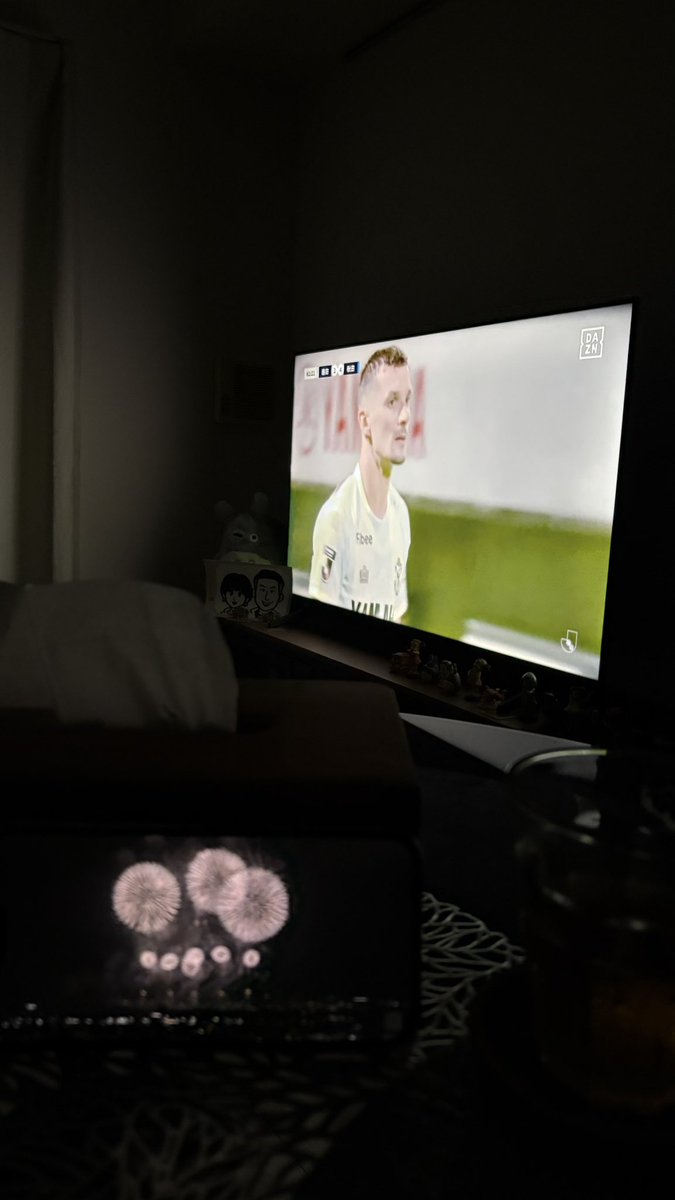 長岡花火を涼しい場所で眺めながら4-1を見届けました