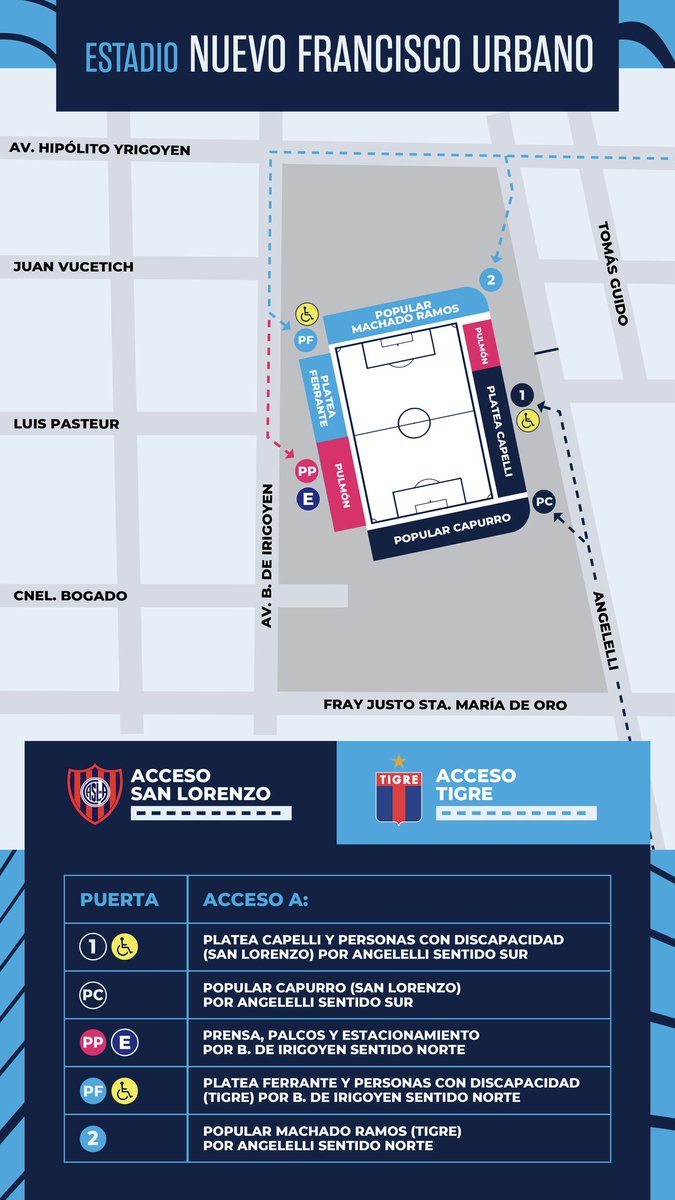 Copa Argentina AXION energy (@copa_argentina) on Twitter photo 🏟️ Ingresos al Nuevo Francisco Urbano (<a href="/depmoronoficial/">Club Deportivo Morón 🐓</a>) 🏟️
⚽ <a href="/SanLorenzo/">San Lorenzo</a> 🆚 <a href="/catigreoficial/">Club Atlético Tigre</a> ⚽
⌚ Apertura del estadio: 14 hs.
▶️ Comienzo del partido: 16.15 hs.
✅ Octavos de Final
#CopaArgentinaAXIONenergy 🏆🇦🇷
#NuestraCopa 🙌 🏟️ Ingresos al Nuevo Francisco Urbano (<a href="/depmoronoficial/">Club Deportivo Morón 🐓</a>) 🏟️
⚽ <a href="/SanLorenzo/">San Lorenzo</a> 🆚 <a href="/catigreoficial/">Club Atlético Tigre</a> ⚽
⌚ Apertura del estadio: 14 hs.
▶️ Comienzo del partido: 16.15 hs.
✅ Octavos de Final
#CopaArgentinaAXIONenergy 🏆🇦🇷
#NuestraCopa 🙌
