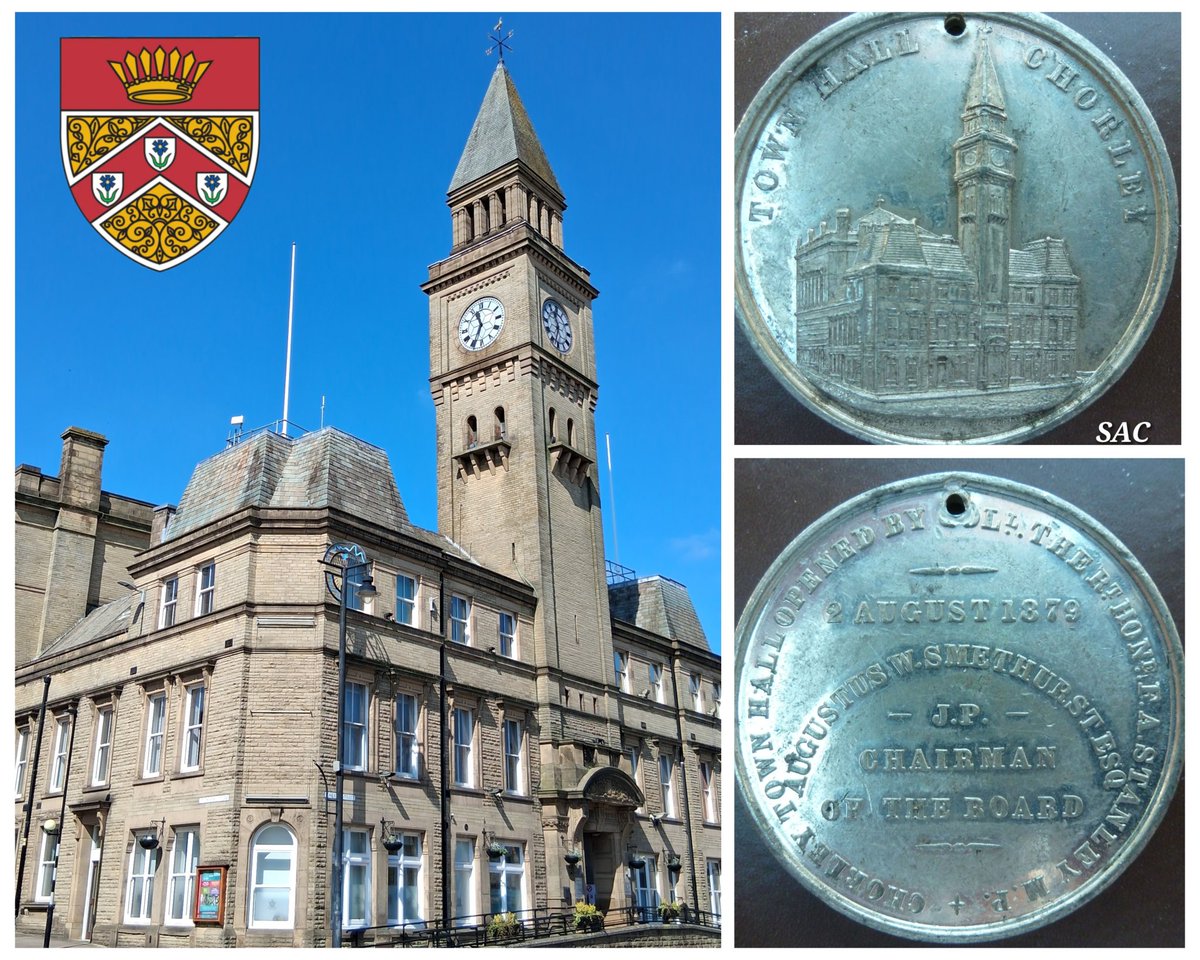 Stuart A Clewlow (@stuartaclewlow) on Twitter photo On this day in 1879, the new Chorley Town Hall was opened. Commemorative medallions were made and given to dignitaries and school children. The original Town Hall remained opposite and for a short while, #Chorley had two Town Halls.
<a href="/ChorleyCouncil/">Chorley Council</a> #localhistory #Lancashire On this day in 1879, the new Chorley Town Hall was opened. Commemorative medallions were made and given to dignitaries and school children. The original Town Hall remained opposite and for a short while, #Chorley had two Town Halls.
<a href="/ChorleyCouncil/">Chorley Council</a> #localhistory #Lancashire